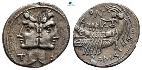 C. Fonteius 114-113 BC. Rome. Denarius AR