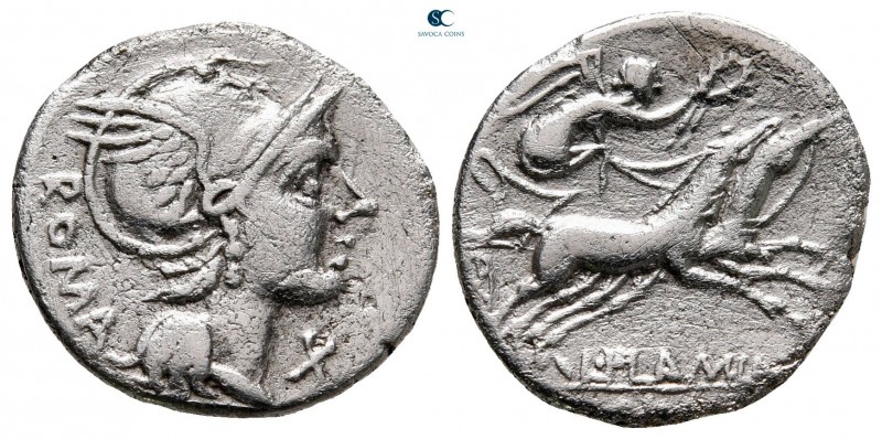 L. Flaminius Chilo 109-108 BC. Rome
Denarius AR

20 mm, 3,62 g

Helmeted he...