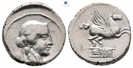Q. Titius 90 BC. Rome. Denarius AR