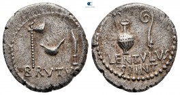 Q. Servilius Caepio (M. Junius) Brutus 54 BC. Smyrna. Denarius AR
