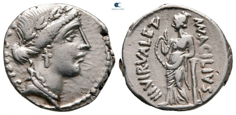 Man. Acilius Glabrio 49 BC. Rome
Denarius AR

18 mm, 3,82 g

Laureate head ...