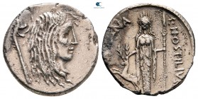 L. Hostilius Saserna 48 BC. Rome. Denarius AR