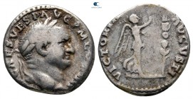 Vespasian AD 69-79. Struck AD 72-73; "Judaea Capta" commemorative. Rome. Denarius AR