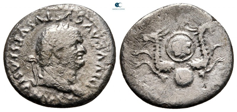 Divus Vespasian AD 79. Struck under Titus, AD 80-81. Rome
Denarius AR

18 mm,...