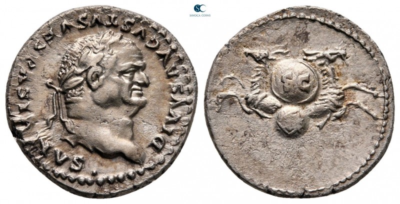 Divus Vespasian AD 79. Struck under Titus, AD 80-81. Rome
Denarius AR

18 mm,...