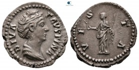 Diva Faustina I AD 140-141. Rome. Denarius AR
