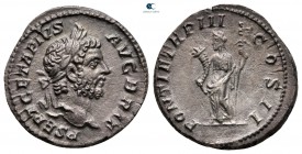 Geta AD 198-211. Rome. Denarius AR