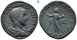 Gordian III AD 238-244. Struck AD 240-244. Rome. Sestertius Æ