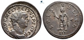 Tacitus AD 275-276. Lugdunum (Lyon). Antoninianus Æ silvered