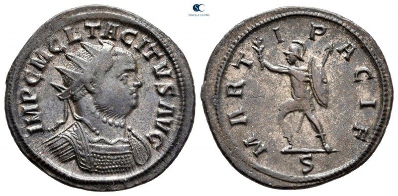 Tacitus AD 275-276. Ticinum
Antoninianus Æ

23 mm, 3,51 g

IMP C M CL TACIT...