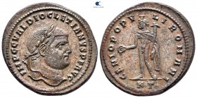 Diocletian AD 284-305. Struck AD 295-296. Cyzicus. Follis Æ