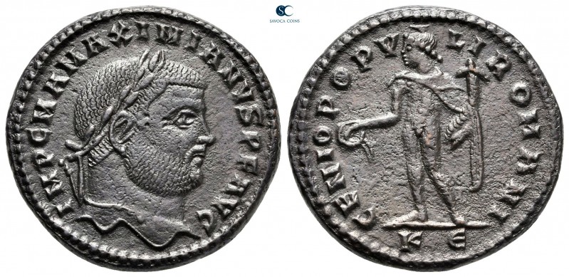 Maximianus Herculius AD 286-305. Cyzicus
Follis Æ

27 mm, 9,55 g

IMP C MA ...