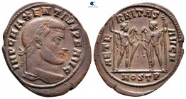 Maxentius AD 306-312. Rome. Follis Æ