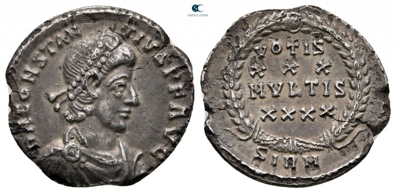 Constantius II AD 337-361. Sirmium
Siliqua AR

18 mm, 1,97 g

D N CONSTANTI...
