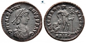 Valentinian II AD 375-392. Struck circa autumn 384-summer 387 AD. Siscia. Nummus Æ