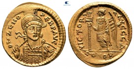 Zeno, second reign AD 476-491. Constantinople. 4th officina. Solidus AV