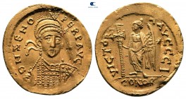Zeno AD 474-491. Struck AD 474-475. Constantinople. Solidus AV