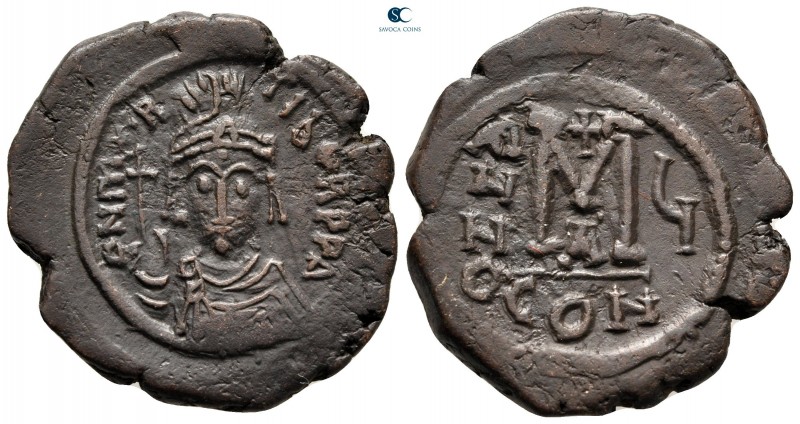 Maurice Tiberius AD 582-602. Dated RY 6 = AD 587/8. Constantinople. 1st officina...