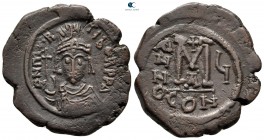 Maurice Tiberius AD 582-602. Dated RY 6 = AD 587/8. Constantinople. 1st officina. Follis or 40 Nummi Æ