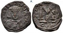 Tiberius III (Apsimar) AD 698-705. Uncertain date. Constantinople. 2nd officina. Follis or 40 Nummi Æ