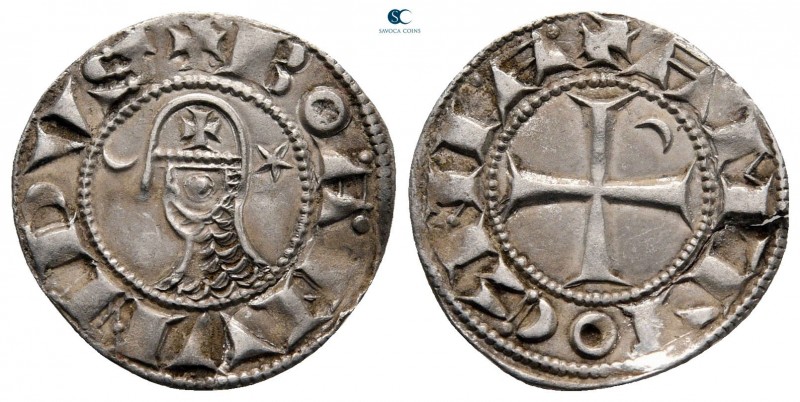 Bohémond III AD 1163-1201. Antioch
Denier BI

17 mm, 1,02 g

+ BOAMVNDVS, h...
