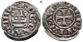 Charles II de Anjou AD 1285-1289. Glarenza (modern Kyllini in Elis). Denier Tournois BI. Variety KA101