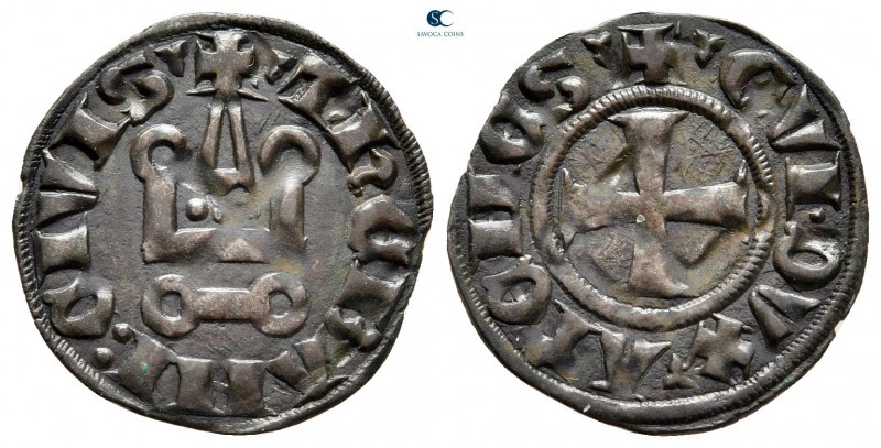 Guy II de la Roche AD 1287-1308. 
Denier Tournois BI

18 mm, 0,79 g

+(tref...
