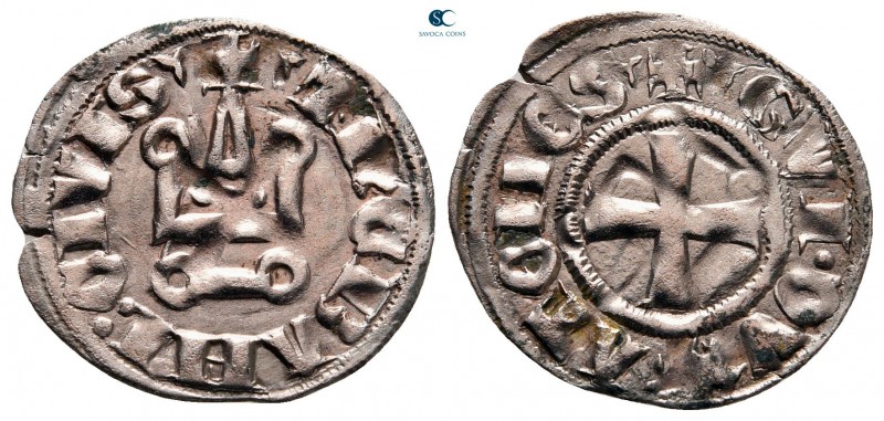 Guy II de la Roche AD 1287-1308. Thebes mint
Denier Tournois BI. Variety 1c

...