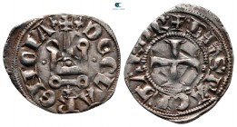 Philippe de Taranto AD 1307-1313. Glarenza (modern Kyllini in Elis). Denier Tournois BI. Variety PT1