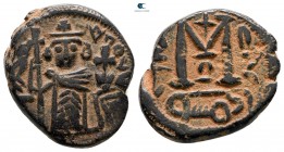 Arab-Byzantine. Dimashq (Damascus). temp. Mu\'awiya I ibn Abi Sufyan AH 41-60. Fals AE