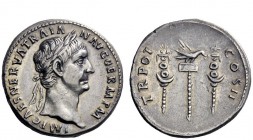 The Roman Empire 
 Trajan, 98 – 117 
 Cistophoric tetradrachm, Ephesus 1st January-June 98 – 6-12 November 99, AR 10.95 g. IMP CAES NERVA TRAIA – N ...