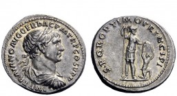 The Roman Empire 
 Trajan, 98 – 117 
 Denarius circa 106-107, AR 3.51 g. IMP TRAIANO AVG GER DAC P M TR P COS V P P Laureate, draped and cuirassed b...
