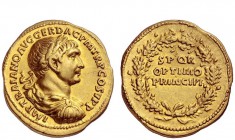 The Roman Empire 
 Trajan, 98 – 117 
 Aureus circa 107, AV 7.20 g. IMP TRAIANO AVG GER DAC P M TR P COS V P P Laureate, draped and cuirassed bust r....