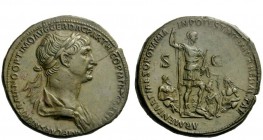 The Roman Empire 
 Trajan, 98 – 117 
 Sestertius after 20th February 116-August 117, Æ 27.21 g. IMP CAES NER TRAIANO OPTIMO AVG GER DAC PARTHICO P M...