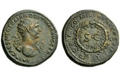 The Roman Empire 
 Trajan, 98 – 117 
 As struck for the East February-December 116, Æ 9.38 g. IMP CAES NER TRAIANO OPTIMO AVG GERM Radiate bust r., ...