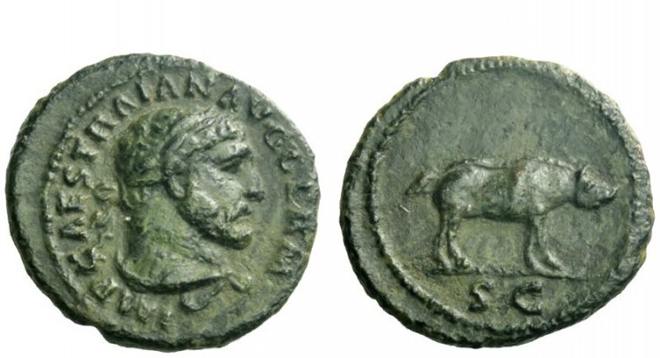 The Roman Empire 
 Trajan, 98 – 117 
 Quadrans 98-117, Æ 2.31 g. IMP CAES TRAI...