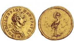 The Roman Empire 
 Trajan, 98 – 117 
 Divo Traiano. Aureus 118, AV 7.31 g. DIVO TRAIANO PART – H AVG PATRI Laureate and draped bust r. Rev. Phoenix,...