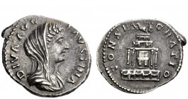 The Roman Empire 
 Faustina II, daughter of Antoninus Pius and wife of Marcus Aurelius 
 Diva Faustina. Denarius 176-180, AR 3.50 g. DIVA AVG – FAVS...