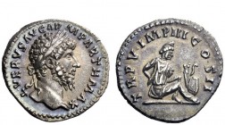 The Roman Empire 
 Lucius Verus, 161 – 169 
 Denarius 165, AR 3.14 g. L VERVS AVG AR – M PARTH MAX Laureate head r. Rev. TR P V IMP III COS II Parth...