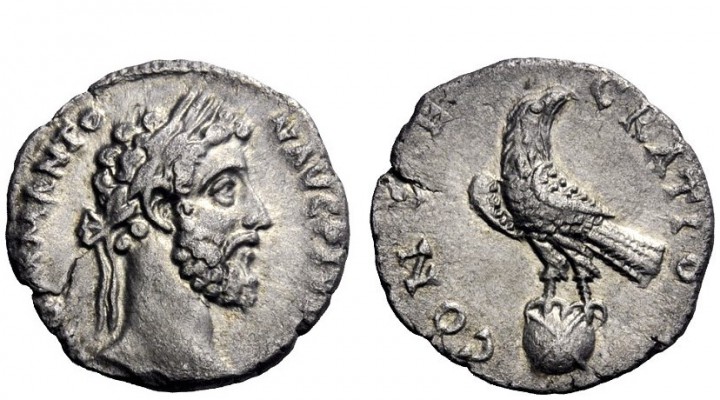 The Roman Empire 
 Commodus, 177 – 192 
 Divus Commodus. Denarius 195, AR 2.49...