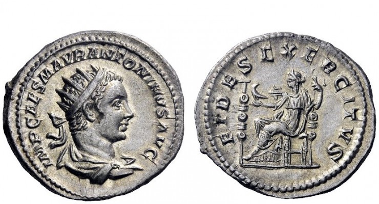 The Roman Empire 
 Elagabalus, 218 – 222 
 Antoninianus 218-219, AR 5.35 g. IM...
