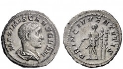 The Roman Empire 
 Maximus caesar, 235 – 238 
 Denarius 236-238, AR 3.26 g. MAXIMIVS CAES GERM Bareheaded and draped bust r. Rev. PRINC IVVENTVTIS M...