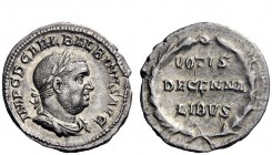 The Roman Empire 
 Balbinus, 22nd April – 29th July 238 
 Denarius April-June 238, AR 3.39 g. IMP C D CAEL BALBINVS AVG Laureate, draped and cuirass...