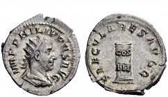 The Roman Empire 
 Philip I, 244 – 249 
 Antoninianus 244-249, AR 4.05 g. IMP PHILIPPVS AVG Radiate, draped and cuirassed bust r. Rev. SAECVLARES AV...