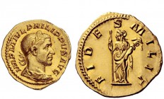 The Roman Empire 
 Philip I, 244 – 249 
 Aureus 244-249, AV 4.53 g. IMP M IVL PHILIPPVS AVG Laureate, draped and cuirassed bust r. Rev. FIDES MILIT ...