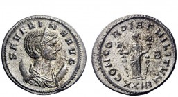 The Roman Empire 
 Severina, wife of Aurelian 
 Antoninianus, 273, billon 4.20 g. SEVERI – NA AVG Diademed and draped bust r. on crescent. Rev. CONC...