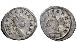 The Roman Empire 
 Nigrinian, son of Carinus 
 Divo Nigriniano . Antoninianus 283-284, billon 4.79 g. DIVO NIGRINIANO Radiate head r. Rev. CONSECRAT...