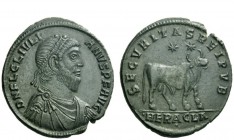The Roman Empire 
 Julian II augustus, 360 – 363 
 Æ 1, Heraclea 361-363, Æ 8.47 g. D N FL CL IVLI –ANVS P F AVG Diadedmed, draped and cuirassed bus...