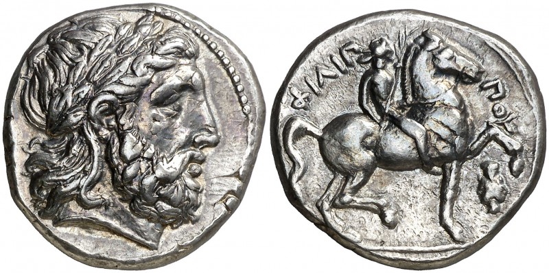 Imperio Macedonio. Filipo II (359-336 a.C.). Amfípolis. Tetradracma. (S. 6682 va...