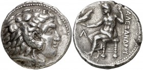 Imperio Macedonio. Alejandro III, Magno (336-323 a.C.). Biblos. Tetradracma. (S. 6722 var) (MJP. 3426cº). 17,07 g. MBC+.